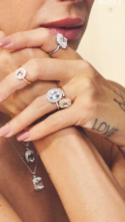 MADS Z CELESTIAL BY MEDINA RING I SØLV MED MED HVID TOPAS - 3146901