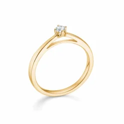 MADS Z CROWN 14 KARAT GULD RING MED BRILLANT 0,09 CARAT - 1541609