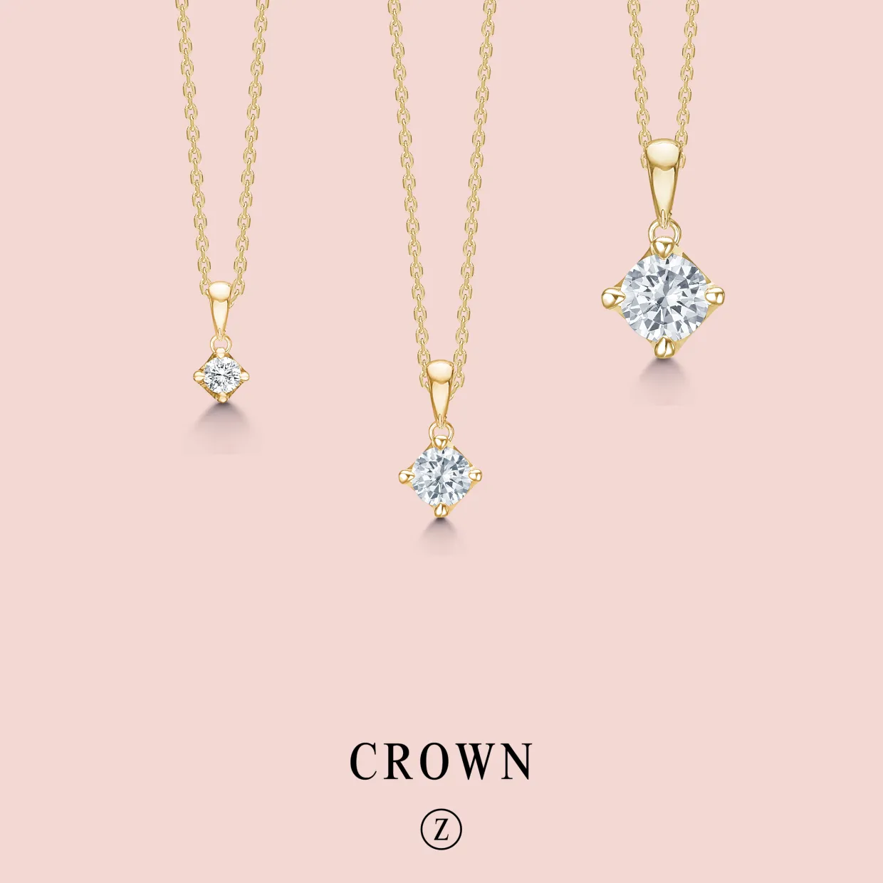 MADS Z CROWN 14 KARAT GULD VEDHÆNG MED BRILLANT 0,04 CARAT - 1531604