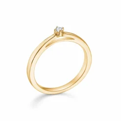MADS Z CROWN RING 14 KARAT GULD MED BRILLANT 0,04 CARAT - 1541604