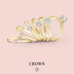 MADS Z CROWN RING 14 KARAT GULD MED BRILLANT 0,16 CARAT - 1541616