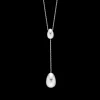 MADS Z DANGLING ELLIPSE SØLV HALSKÆDE - 2120029