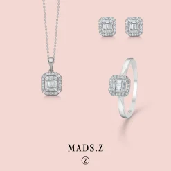 MADS Z ELEZABETH RING 14 KARAT HVIDGULD MED DIAMANTER 0,18 CARAT - 1641031