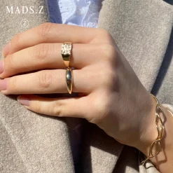 MADS Z HALF-MOON RING 14 KARAT GULD - 1540092