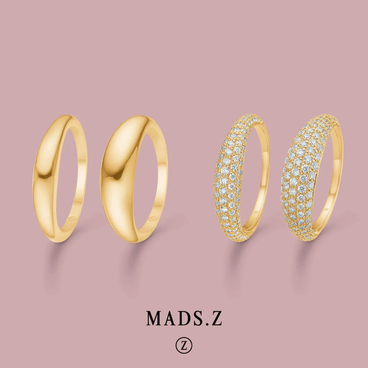 MADS Z HALF-MOON RING 14 KARAT GULD - 1540092