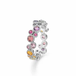 Mads Z Luxury Rainbow ring - 14 karat hvidguld - Gratis fragt