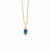 MADS Z MADELEINE 14 KARAT GULD VEDHÆNG MED BLÅ TOPAS - 1536011