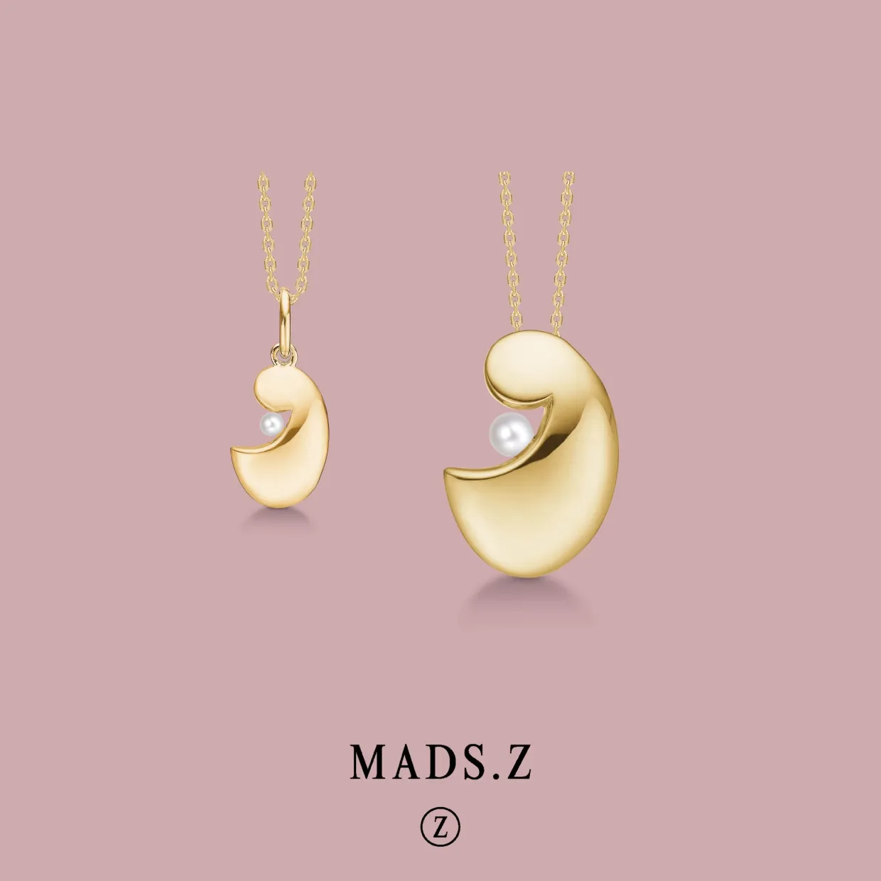 MADS Z MOTHER/CHILD VEDHÆNG 14 KARAT GULD MED KULTURPERLE - 1533062