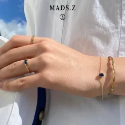 MADS Z POETRY RING 14 KARAT GULD MED SAFIR - 1544058