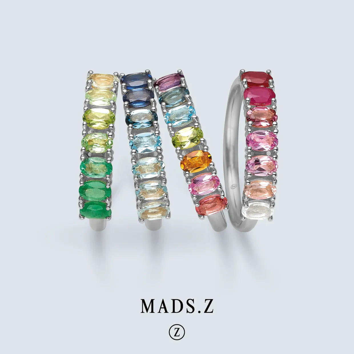 MADS Z POETRY RUBY RING SØLV MED ÆGTE STEN - 2144052