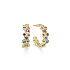 MADS Z ØRERINGE HALVCREOL 14 KARAT GULD RAINBOW - 1514065