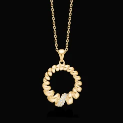 MADS Z SWIRL W. DIAMOND VEDHÆNG 14 KARAT GULD MED BRILLANTER - 1531159