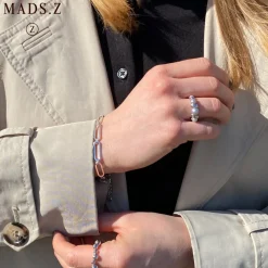 MADS Z SWIRL W. PEARL RING SØLV MED GRÅ PERLER - 2143086