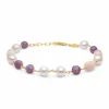 MADS Z TREASURE ARMBÅND 14 KARAT GULD MED PINK OPAL - 1556002