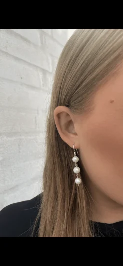 MADS Z TREASURE SØLV ØRERINGE MED PERLE - 2113006