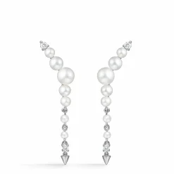 MADS Z UNICORN SØLV ØRERINGE MED PERLER OG HVID TOPAS - 2113073