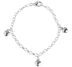 NOA KIDS ARMBÅND SØLV MED HJERTER - 80220090900