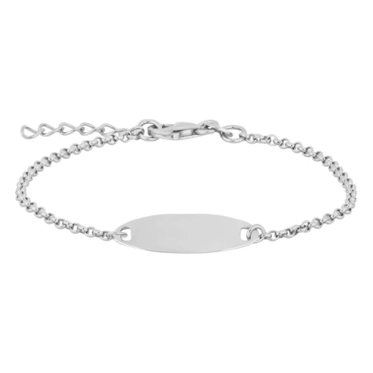 NOA KIDS BØRNE ARMBÅND SØLV MED PLADE - 80545000900