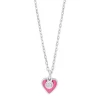 NOA KIDS HALSKÆDE SØLV HJERTE MED PINK EMALJE - 245 191