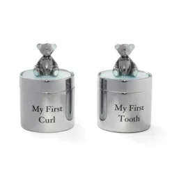 NOA KIDS MIN FØRSTE TAND/HÅRLOK MED BLÅT LÅG - 96015483146