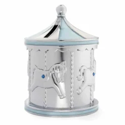 NOA KIDS SPAREBØSSE BLÅ KARRUSEL FORKROMET - 92015286195