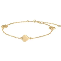 NORDAHL JEWELLERY ARMBÅND 8 KARAT GULD MED HJERTER - 80821940300