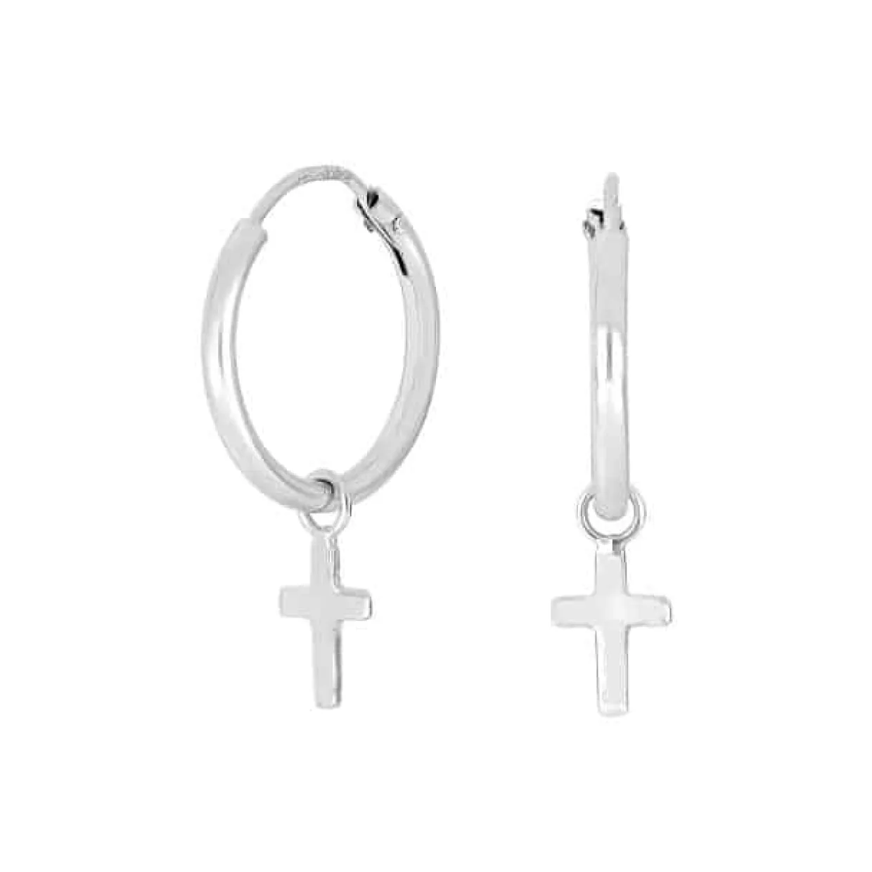 NORDAHL JEWELLERY CROSS SØLV ØRERINGE MED KORS - 30257270900