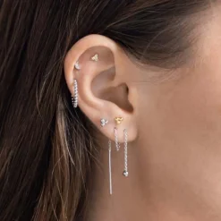 NORDAHL JEWELLERY LABRET GULD 14 KARAT KUGLER 3X2 MM - 30140020500