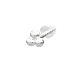 NORDAHL JEWELLERY LABRET PIERCING SØLV MED TRE KUGLER - 30140020900