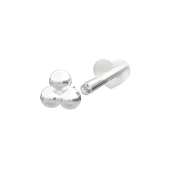 NORDAHL JEWELLERY LABRET PIERCING SØLV MED TRE KUGLER - 30140020900