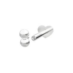 NORDAHL JEWELLERY LABRET PIERCING SØLV MED TO KUGLER - 30140010900