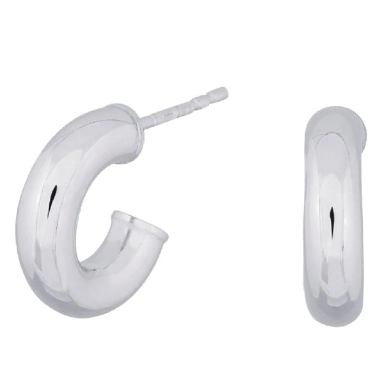 NORDAHL JEWELLERY SIMPLE52 RHODINERET SØLV CREOL 15 MM - 325 663