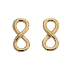 NORDAHL JEWELLERY SØLV FORGYLDT ØRERINGE MED UENDELIGHEDSTEGN - 30254055900