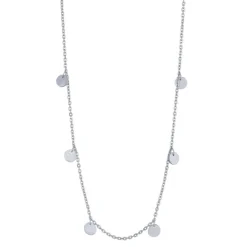 NORDAHL JEWELLERY SØLV HALSKÆDE DISC52 5 MM - 80257890900