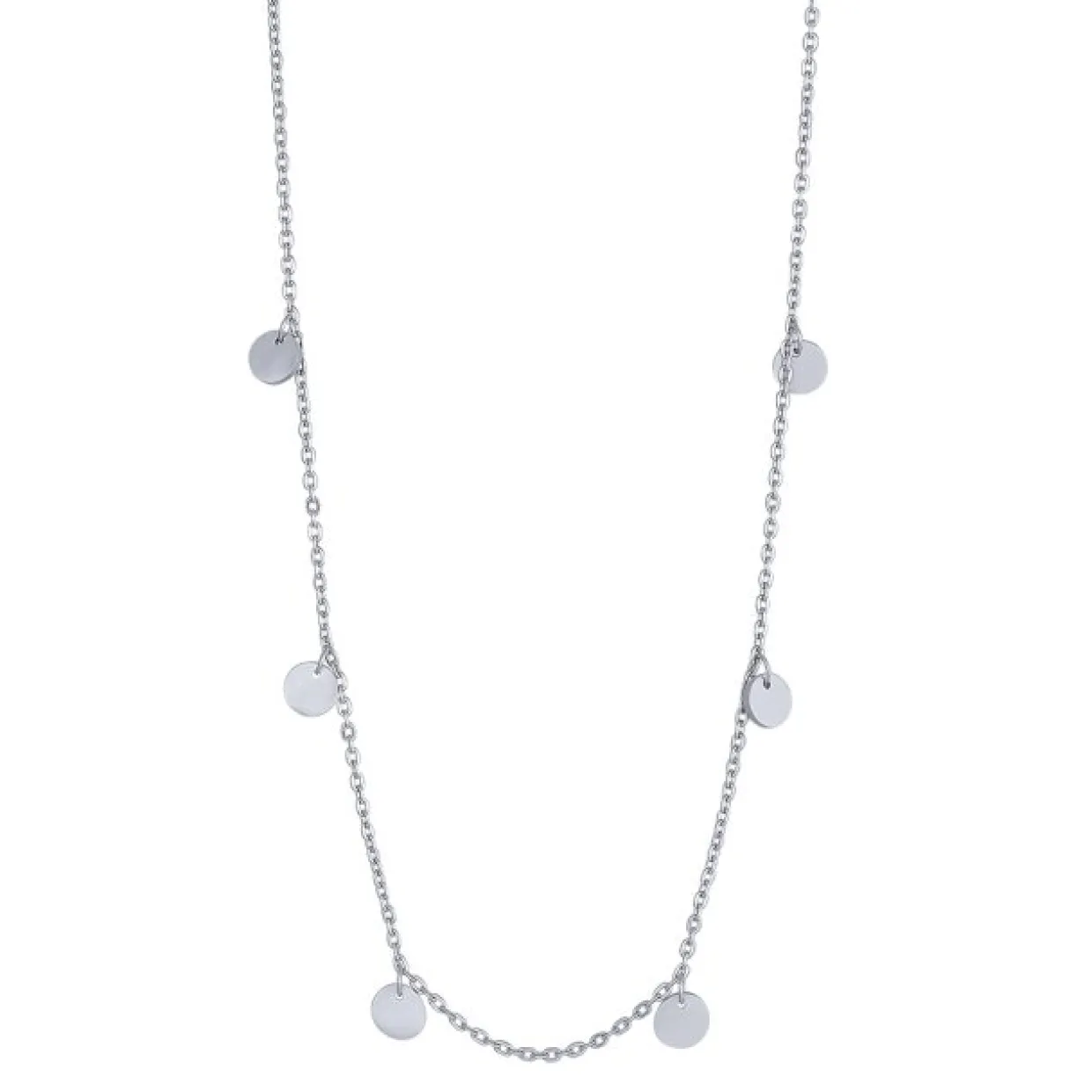 NORDAHL JEWELLERY SØLV HALSKÆDE DISC52 5 MM - 80257890900