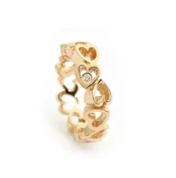 PER BORUP 14 KARAT GULD RING OPEN YOUR HEART 0,02 CARAT - 946RX