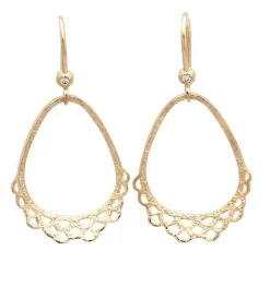 PER BORUP 14 KARAT ØRERINGE ELLA MED BRILLIANT - 988Ø