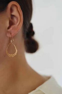 PER BORUP 14 KARAT ØRERINGE ELLA MED BRILLIANT - 988Ø