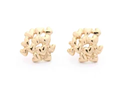 PER BORUP 14 KARTAT GULD ØRERINGE "HEART"- 938Ø