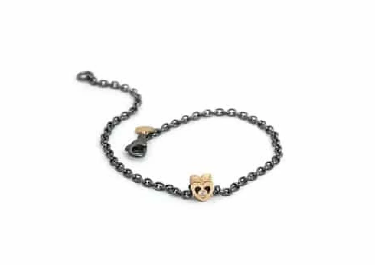 PER BORUP OPEN YOUR HEART ARMBÅND SØLV MED 14 KARAT GULD HJERTE - 942AS