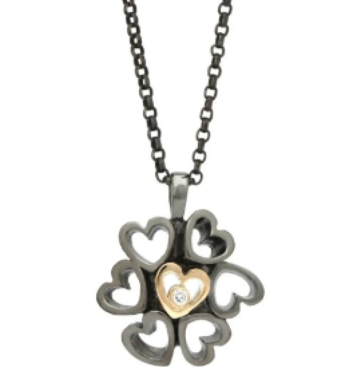 PER BORUP OXYDERET VEDHÆNG OPEN YOUR HEART 0,02 CARAT - 995VSX