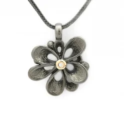 PER BORUP VIOLINA OXYDERET SØLV VEDHÆNG MED 0,02 CARAT - 1004VSX