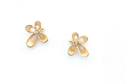 PER BORUP VIOLINA ØRERINGE 14 KARAT GULD MED BRILLANT - 723ØX