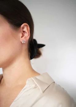 PER BORUP VIOLINA ØRERINGE 14 KARAT GULD MED BRILLANT - 723ØX