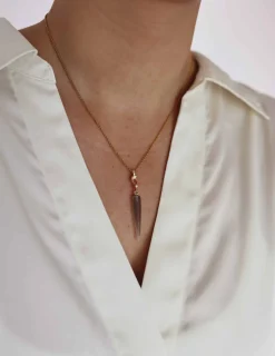 PER BORUP VIOLINA VEDHÆNG 14 KARAT GULD MED MÅNESTEN - 1092V