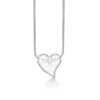 RANDERS SØLV SLANGE HALSKÆDE MED LILLE HJERTE - 122907G