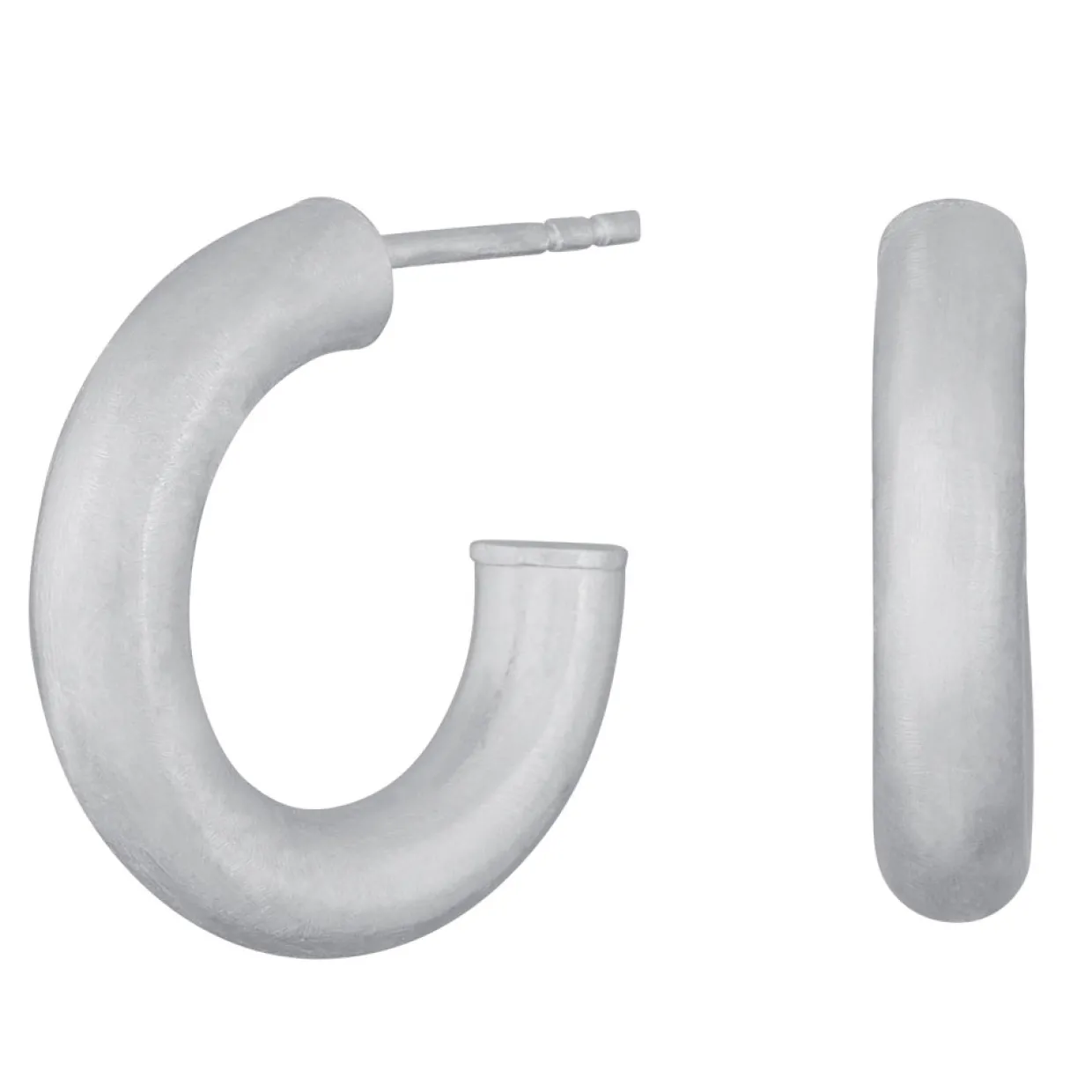 ØRERINGE STIK SØLV HALV CREOL 20 MM