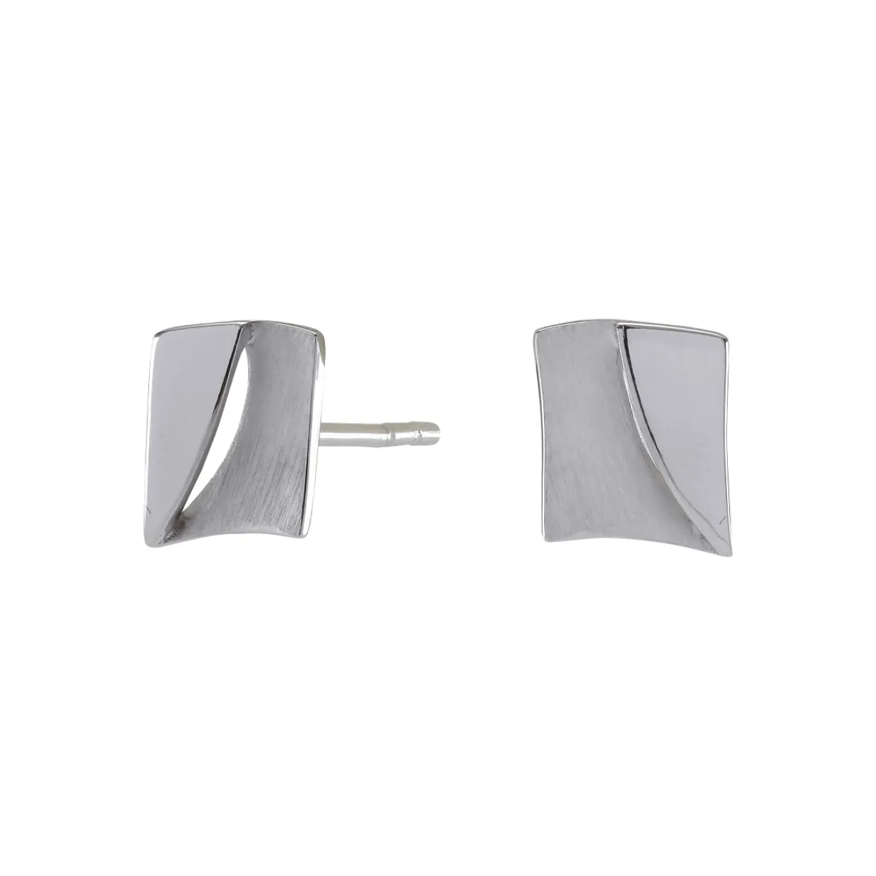 ØRERINGE STIK SØLV SQUARE 8 MM