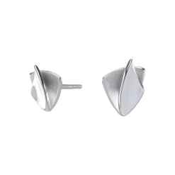 ØRERINGE STIK SØLV TREKANT 8 MM