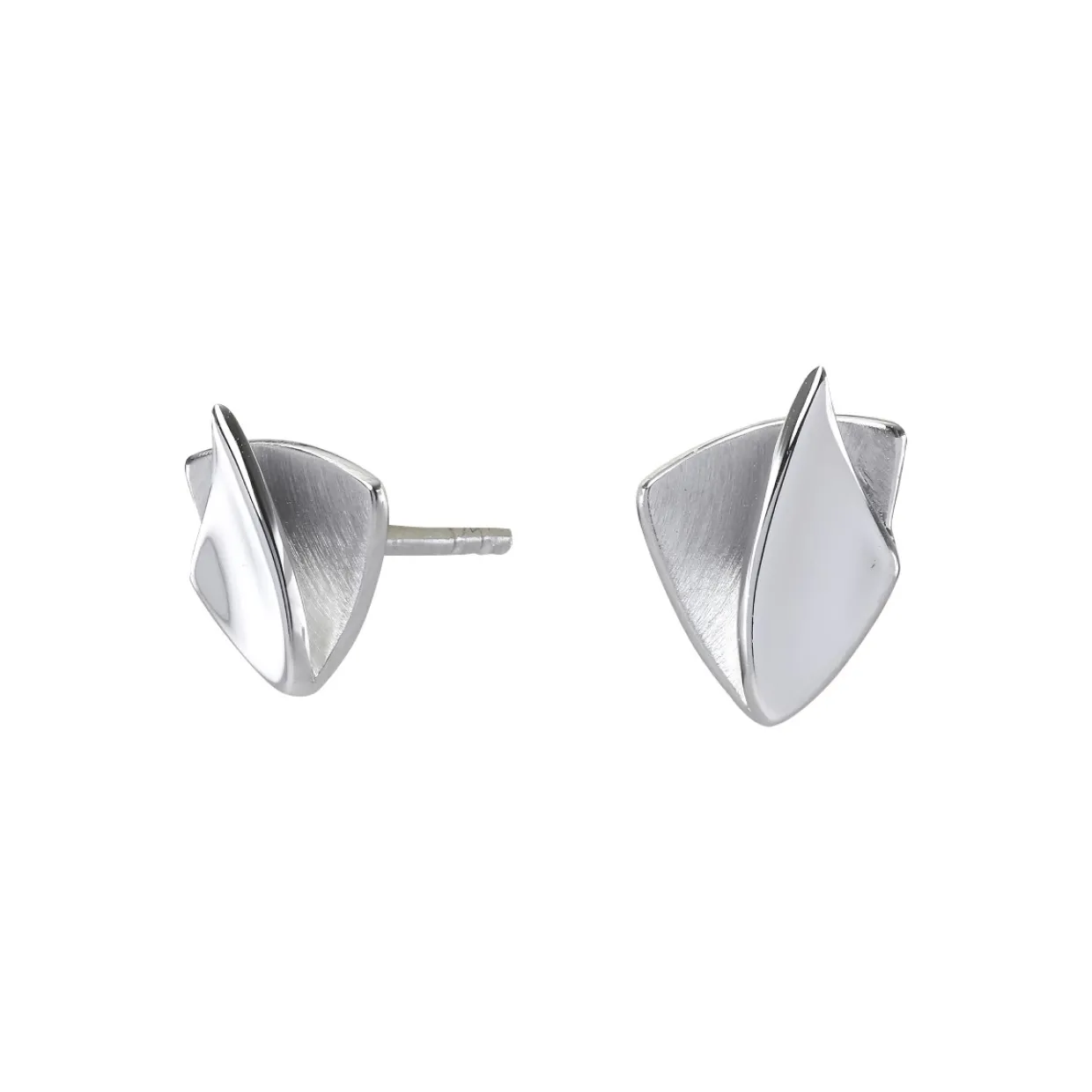 ØRERINGE STIK SØLV TREKANT 8 MM